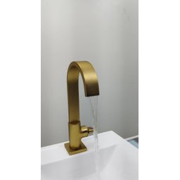 Torneira para Lavatorio de Mesa Dourado Fosco Samer Metais - 6