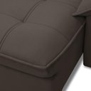 Ver imagem 6 de Sofá 3 Lugares Retrátil Reclinável para Sala 230cm Giotto F04 Veludo Marrom Escuro - Lyam Decor