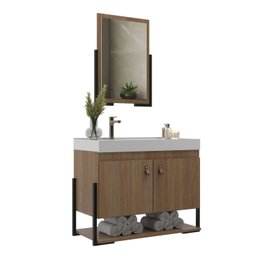 Conjunto Gabinete para Banheiro com Espelheira Opera 60 - 4