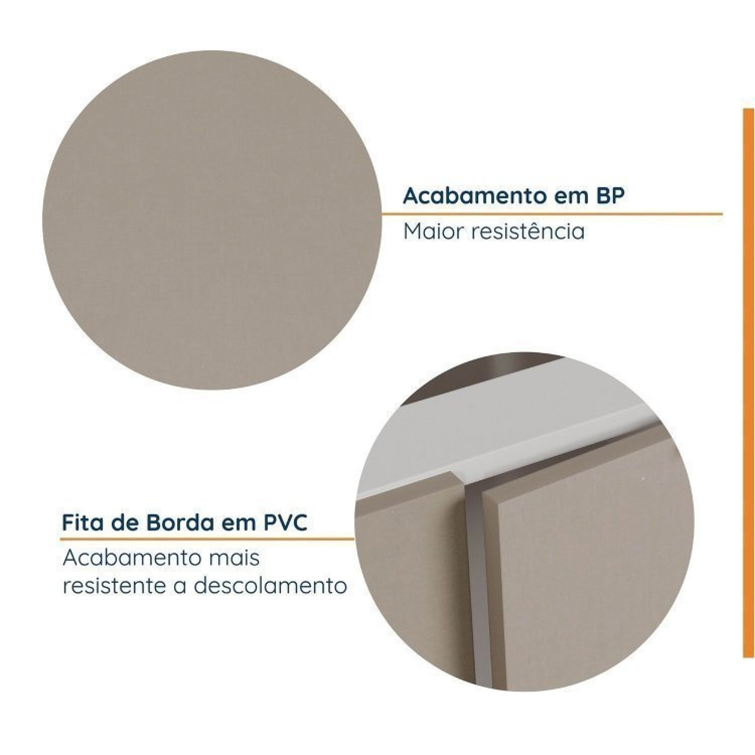 Cozinha Modulada 4 Peças com Tampo e Rodapé 3 Aéreos e 1 Balcão Ipanema Cabecasa Madeiramadeira - 5