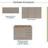 Cozinha Modulada 4 Peças com Tampo e Rodapé 3 Aéreos e 1 Balcão Ipanema CabeCasa MadeiraMadeira - 4