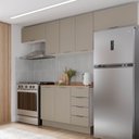 Ver imagem 1 de Cozinha Planejada 4 Peças com Tampo e Rodapé 3 Aéreos e 1 Balcão Ipanema CabeCasa MadeiraOriginals Marrom/Fendi Trama