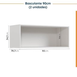 Cozinha Modulada 4 Peças com Tampo e Rodapé 3 Aéreos e 1 Balcão Ipanema Cabecasa Madeiramadeira - 14