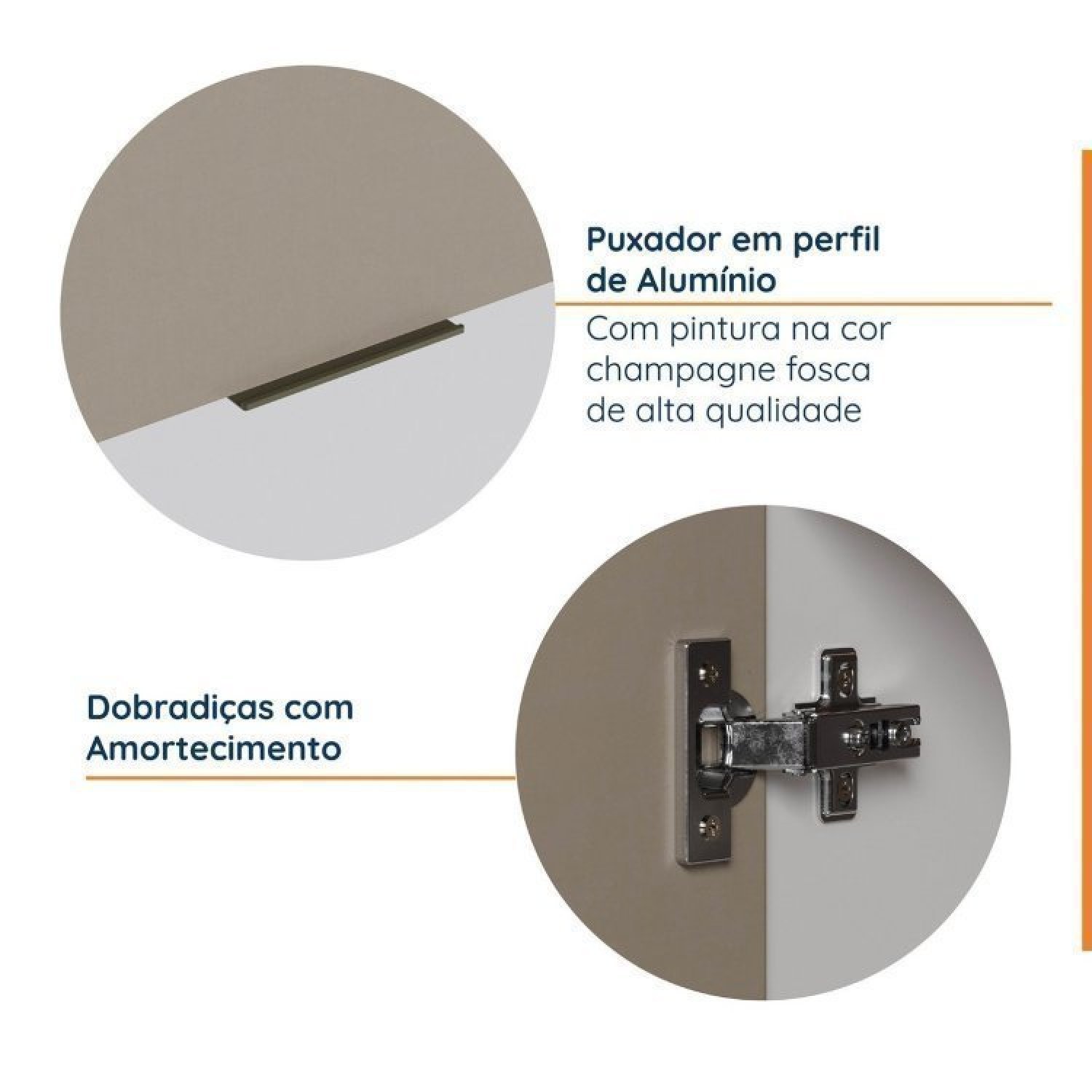 Cozinha Modulada 4 Peças com Tampo e Rodapé 3 Aéreos e 1 Balcão Ipanema Cabecasa Madeiramadeira - 6