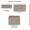 Ver imagem 4 de Cozinha Modulada 4 Peças com Tampo e Rodapé 3 Aéreos e 1 Balcão Ipanema CabeCasa MadeiraOriginals
