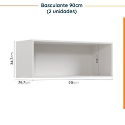 Cozinha Modulada 4 Peças sem Tampo sem Rodapé 3 Aéreos e 1 Balcão Ipanema CabeCasa MadeiraMadeira - 13