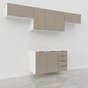 Ver mais imagens de Cozinha Modulada 4 Peças sem Tampo sem Rodapé 3 Aéreos e 1 Balcão Ipanema CabeCasa MadeiraOriginals