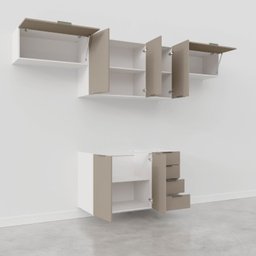 Cozinha Modulada 4 Peças sem Tampo sem Rodapé 3 Aéreos e 1 Balcão Ipanema CabeCasa MadeiraMadeira - 9