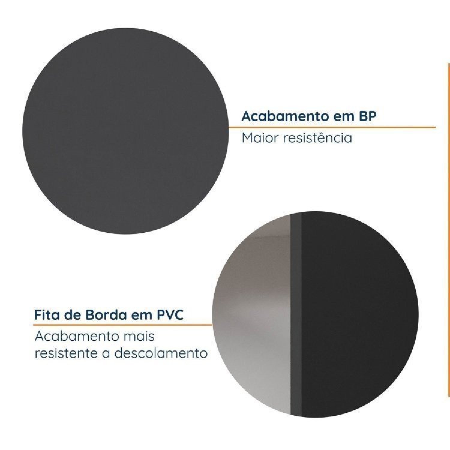 Cozinha Modulada 4 Peças com Tampo e Rodapé 3 Aéreos e 1 Balcão Ipanema Cabecasa Madeiramadeira - 4