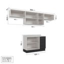 Ver imagem 3 de Cozinha Modulada 4 Peças com Tampo e Rodapé 3 Aéreos e 1 Balcão Ipanema CabeCasa MadeiraOriginals