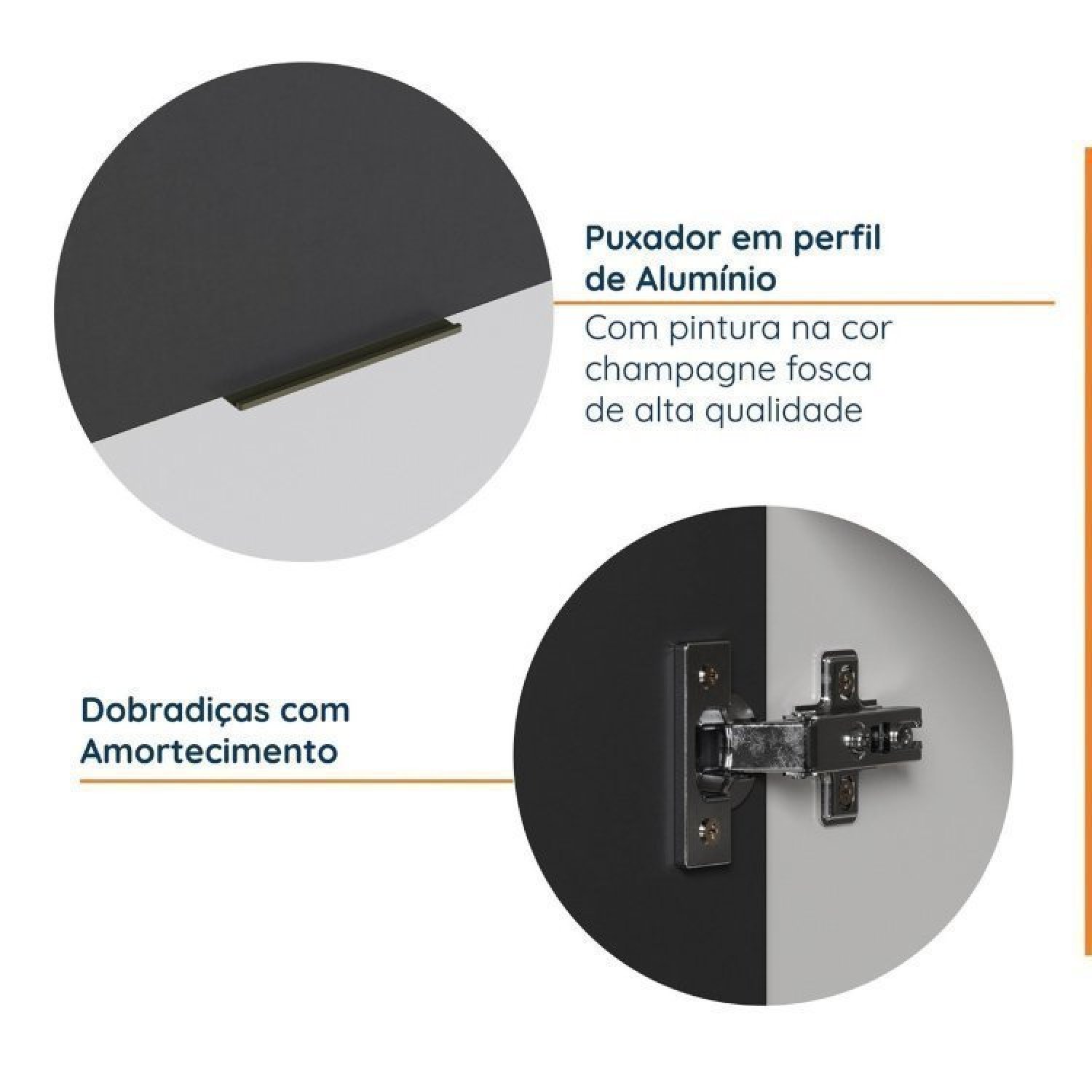 Cozinha Modulada 4 Peças com Tampo e Rodapé 3 Aéreos e 1 Balcão Ipanema Cabecasa Madeiramadeira - 5