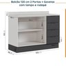 Cozinha Modulada 4 Peças com Tampo e Rodapé 3 Aéreos e 1 Balcão Ipanema CabeCasa MadeiraOriginals - 14