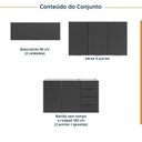 Ver imagem 3 de Cozinha Modulada 4 Peças sem Tampo sem Rodapé 3 Aéreos e 1 Balcão Ipanema CabeCasa MadeiraOriginals