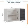 Cozinha Modulada 4 Peças sem Tampo sem Rodapé 3 Aéreos e 1 Balcão Ipanema CabeCasa MadeiraOriginals - 15