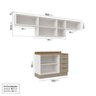 Cozinha Modulada 4 Peças com Tampo e Rodapé 3 Aéreos e 1 Balcão Ipanema CabeCasa MadeiraOriginals - 4