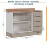 Cozinha Modulada 4 Peças com Tampo e Rodapé 3 Aéreos e 1 Balcão Ipanema CabeCasa MadeiraOriginals - 15