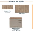 Ver imagem 3 de Cozinha Modulada 4 Peças com Tampo e Rodapé 3 Aéreos e 1 Balcão Ipanema CabeCasa MadeiraOriginals