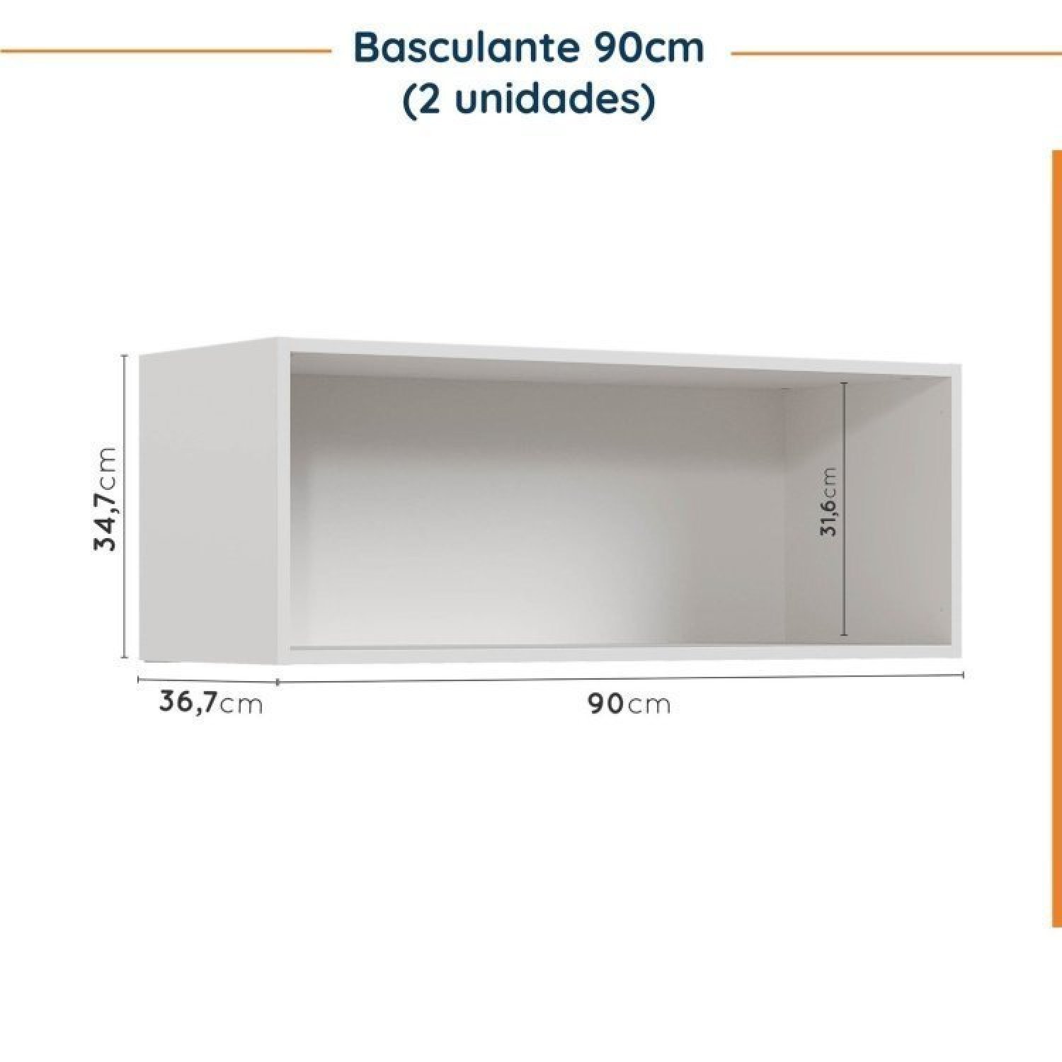 Cozinha Modulada 4 Peças com Tampo e Rodapé 3 Aéreos e 1 Balcão Ipanema Cabecasa Madeiramadeira - 14