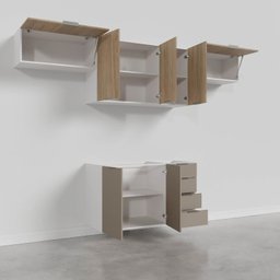 Cozinha Modulada 4 Peças sem Tampo sem Rodapé 3 Aéreos e 1 Balcão Ipanema CabeCasa MadeiraMadeira - 10