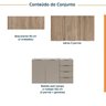 Cozinha Modulada 4 Peças sem Tampo sem Rodapé 3 Aéreos e 1 Balcão Ipanema CabeCasa MadeiraOriginals - 3