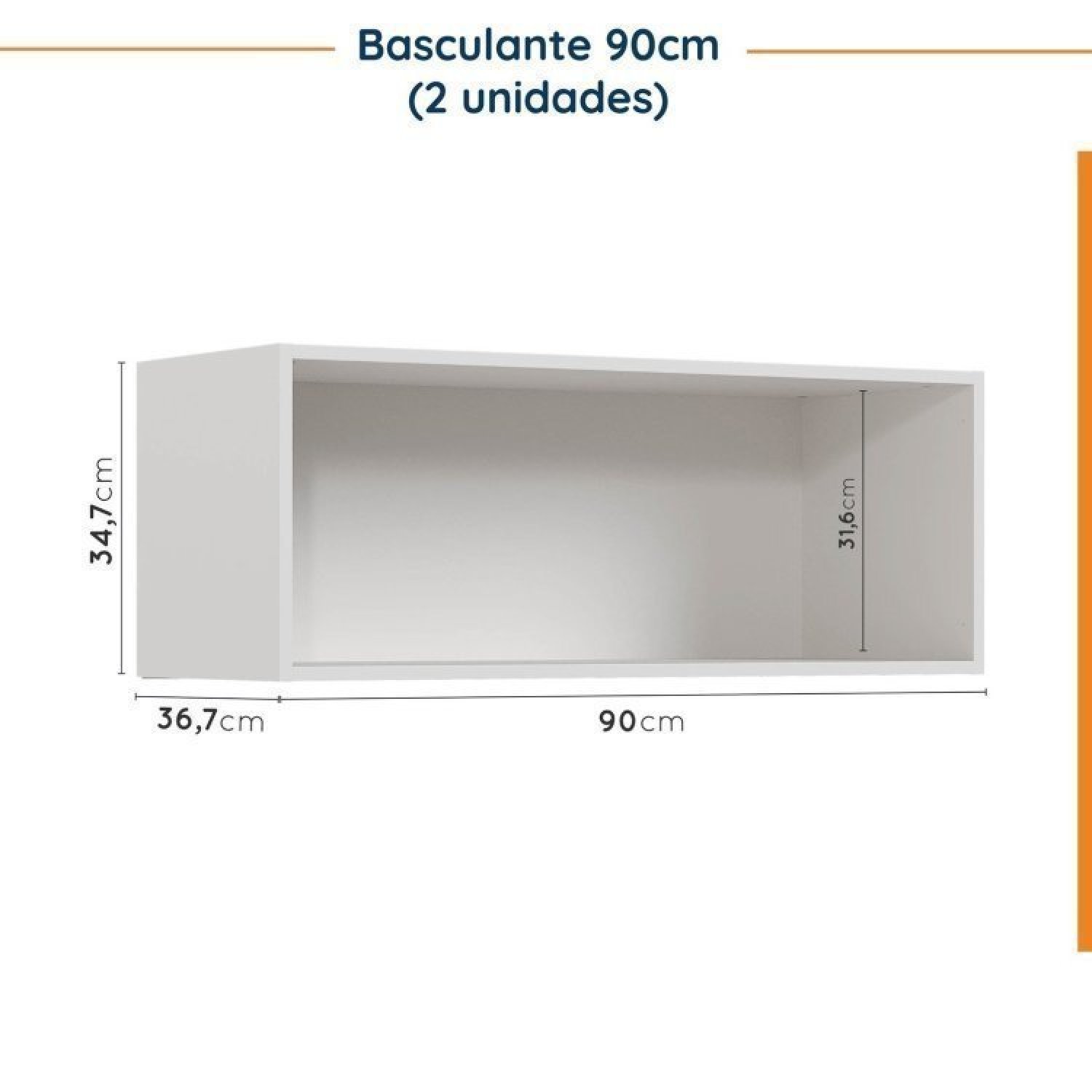 Cozinha Modulada 4 Peças com Tampo e Rodapé 3 Aéreos e 1 Balcão Ipanema Cabecasa Madeiramadeira - 14