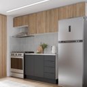 Ver imagem 1 de Cozinha Modulada 4 Peças com Tampo e Rodapé 3 Aéreos e 1 Balcão Ipanema CabeCasa MadeiraOriginals