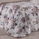 Ver imagem 3 de Kit Edredom Cobertor Zurique King Dupla Face Micropercal Estampado 400 Fios 3 Peças Flor Bege