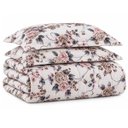 Ver imagem 1 de Kit Edredom Cobertor Zurique King Dupla Face Micropercal Estampado 400 Fios 3 Peças Flor Bege