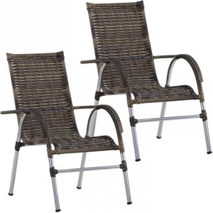 2 Cadeiras Vênus em Alumínio e Fibra Sintética para Varanda Trama