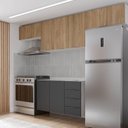 Ver imagem 1 de Cozinha Modulada 4 Peças sem Tampo sem Rodapé 3 Aéreos e 1 Balcão Ipanema CabeCasa MadeiraOriginals