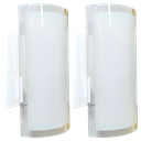 Ver imagem 1 de Kit 2 Arandela Calha de Parede com Vidro Pintado:canto Filetado/branco/110/220