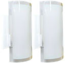 Ver imagem 1 de Kit 2 Arandela Calha de Parede com Vidro Pintado:canto Filetado/branco/110/220