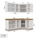 Ver imagem 5 de Cozinha Planejada 6 Peças com Tampo e Rodapé 3 Aéreos e 3 Balcões Ipanema CabeCasa MadeiraOriginals Marrom/Fendi Trama