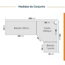 Ver imagem 2 de Cozinha Modulada 6 Peças com Tampo e Rodapé 3 Aéreos e 3 Balcões Ipanema CabeCasa MadeiraOriginals