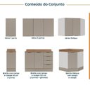 Ver imagem 4 de Cozinha Planejada 6 Peças com Tampo e Rodapé 3 Aéreos e 3 Balcões Ipanema CabeCasa MadeiraOriginals Marrom/Fendi Trama