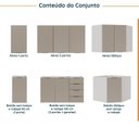 Ver imagem 3 de Cozinha Planejada 6 Peças sem Tampo sem Rodapé 3 Aéreos e 3 Balcões Ipanema CabeCasa MadeiraOriginals Marrom/Fendi Trama