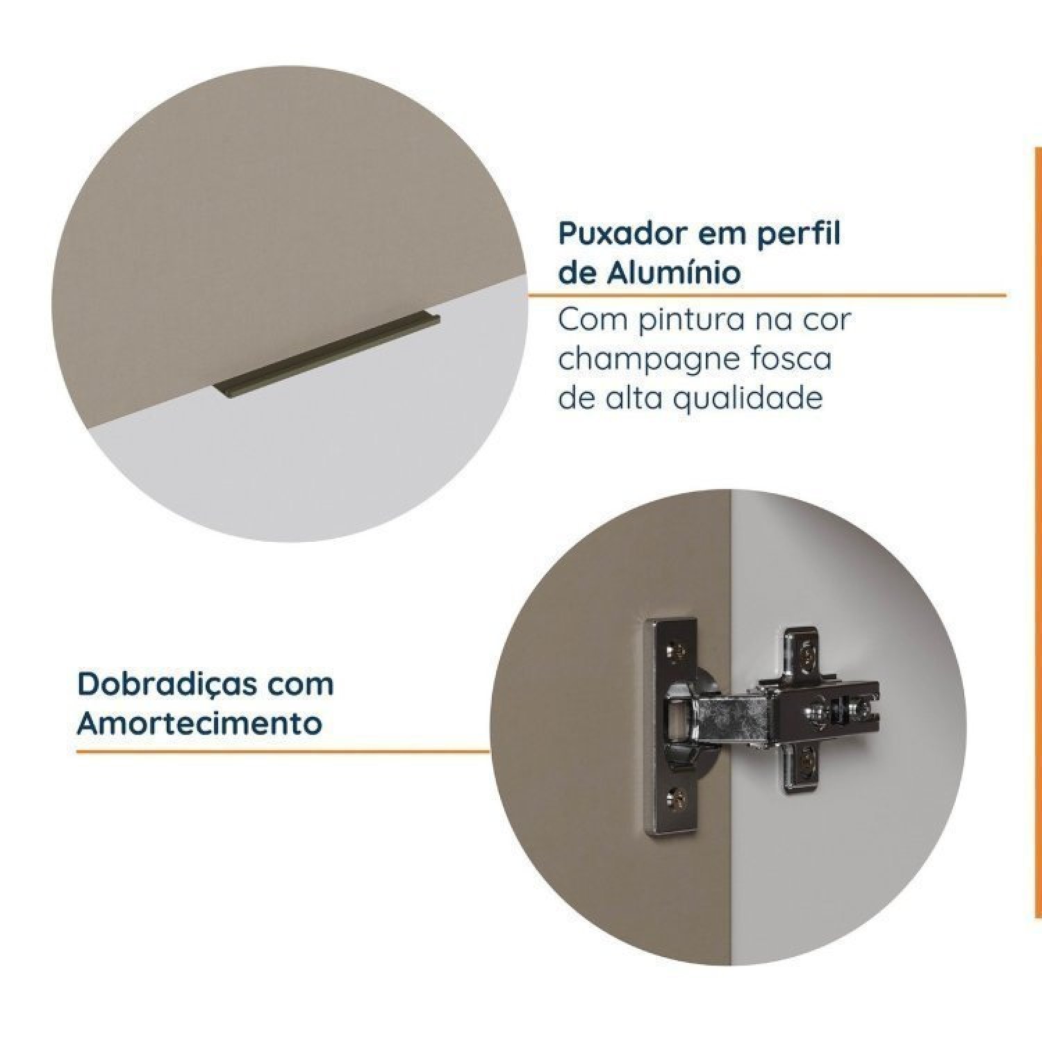 Cozinha Modulada 6 Peças sem Tampo sem Rodapé 3 Aéreos e 3 Balcões Ipanema Cabecasa Madeiramadeira - 6