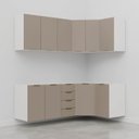 Ver mais imagens de Cozinha Modulada 6 Peças sem Tampo sem Rodapé 3 Aéreos e 3 Balcões Ipanema CabeCasa MadeiraOriginals