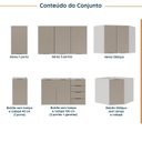 Ver imagem 3 de Cozinha Modulada 6 Peças sem Tampo sem Rodapé 3 Aéreos e 3 Balcões Ipanema CabeCasa MadeiraOriginals