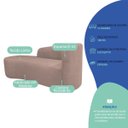 Ver imagem 4 de Kit Divã Recamier Orgânico França 140cm Lado Esquerdo e 2 Poltronas Amore Linho