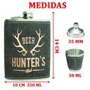 Ver imagem 2 de Cantil de Bolso Porta Bebidas Whisky Drinks Couro Inoxidável