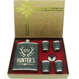 Cantil de Bolso Porta Bebidas Whisky Drinks Couro Inoxidável - 5