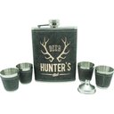 Ver imagem 1 de Cantil de Bolso Porta Bebidas Whisky Drinks Couro Inoxidável