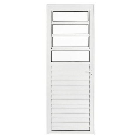 Porta de Alumínio Branco de Cozinha Basculante Cmc Modular - Lado Esquerdo - 2.10 (a) X 0.90 (l)
