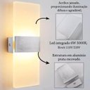 Ver imagem 2 de Arandela Interna Prata Escovado Acrilico Led Cabeceira Lup96