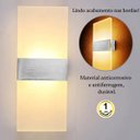 Ver imagem 3 de Arandela Interna Prata Escovado Acrilico Led Cabeceira Lup96