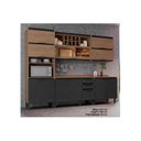 Ver imagem 3 de Cozinha Modulada Completa Hibisco 5 Peças (2 Armários + 2 Balcões + 1 Paneleiro) C5P43 Aveiro/Grafit