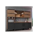 Ver imagem 1 de Cozinha Modulada Completa Hibisco 5 Peças (2 Armários + 2 Balcões + 1 Paneleiro) C5P43 Aveiro/Grafit