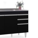 Ver imagem 5 de Balcão Gabinete com Pia Inox 120cm Michigan Preto - Lumil