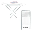 Ver imagem 7 de Varal de Chão com Abas Dobrável Prático Compacto Branco Ninos